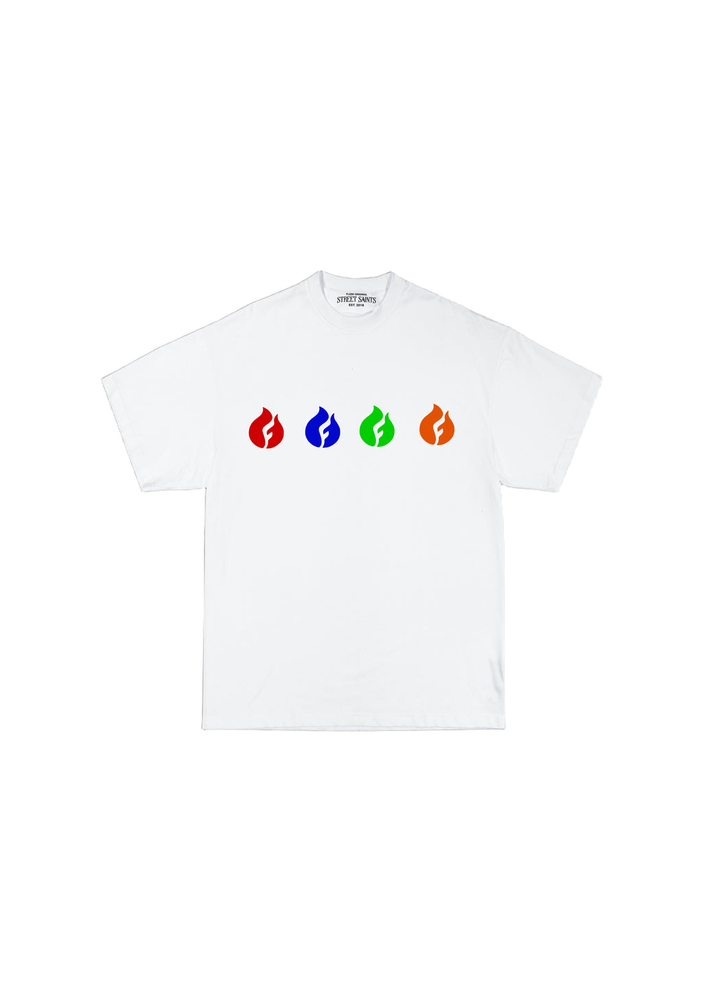 SS - Quad-Flame White T-Shirt