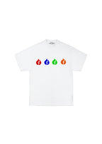 SS - Quad-Flame White T-Shirt